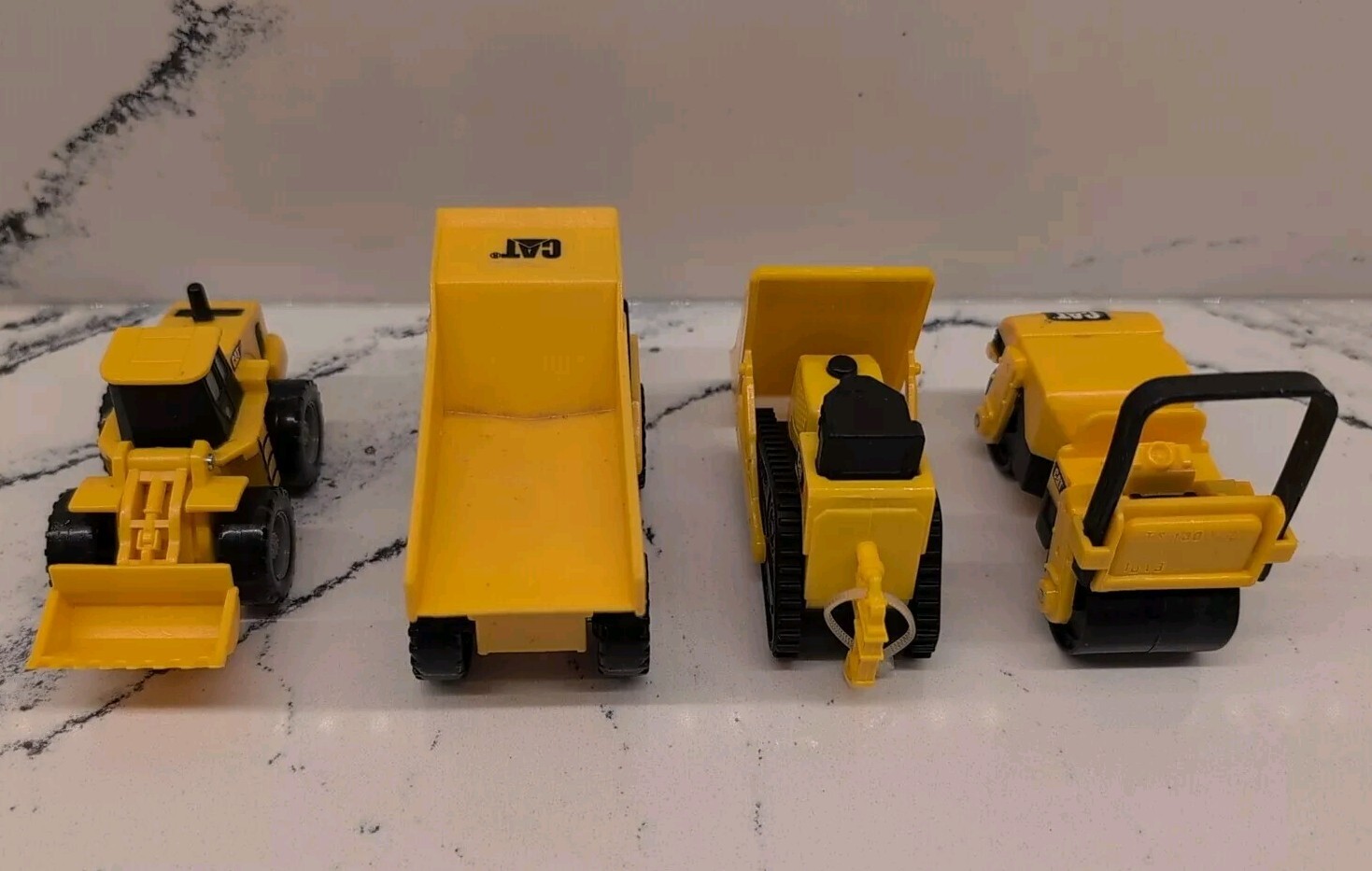 CAT Construction Lot Of 4 Little Machines 3in Mini Cat Toy Vehicles Plastic