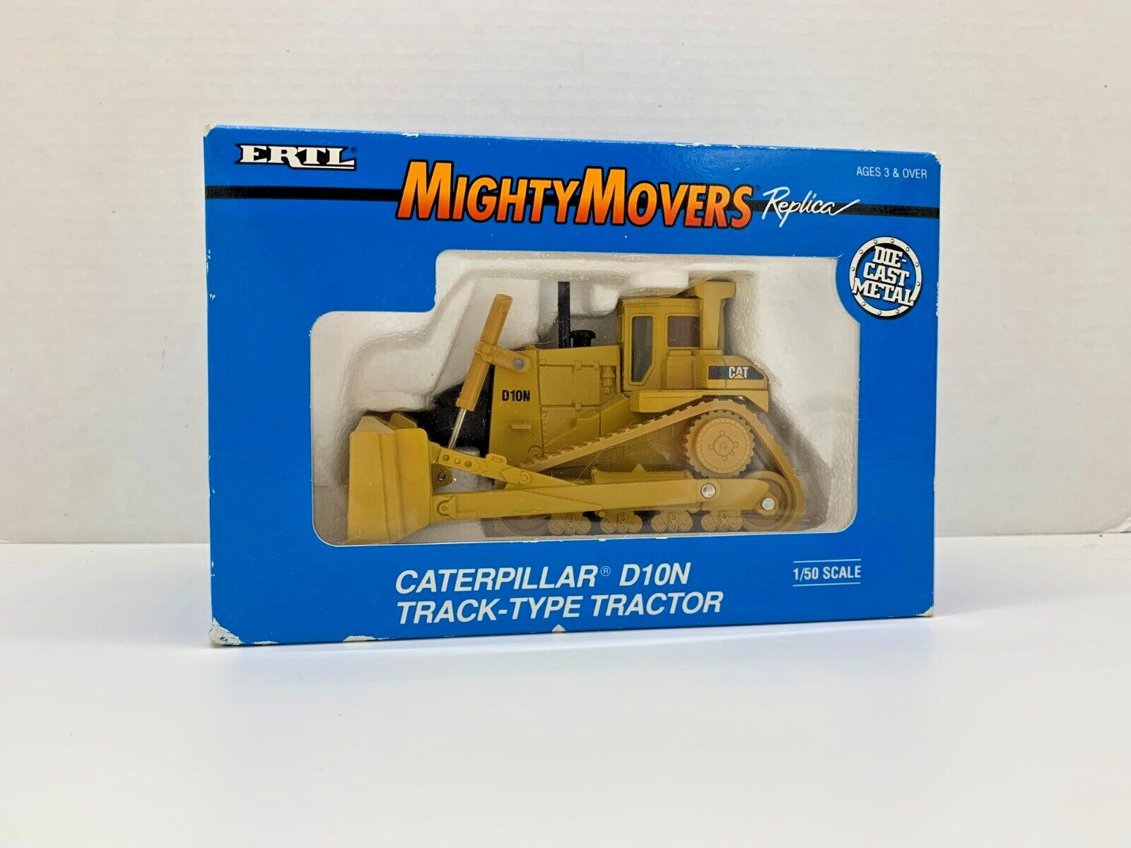 1991 ERTL Mighty Movers CAT D10N Track-Type Tractor 1/50 Scale Die-Cast