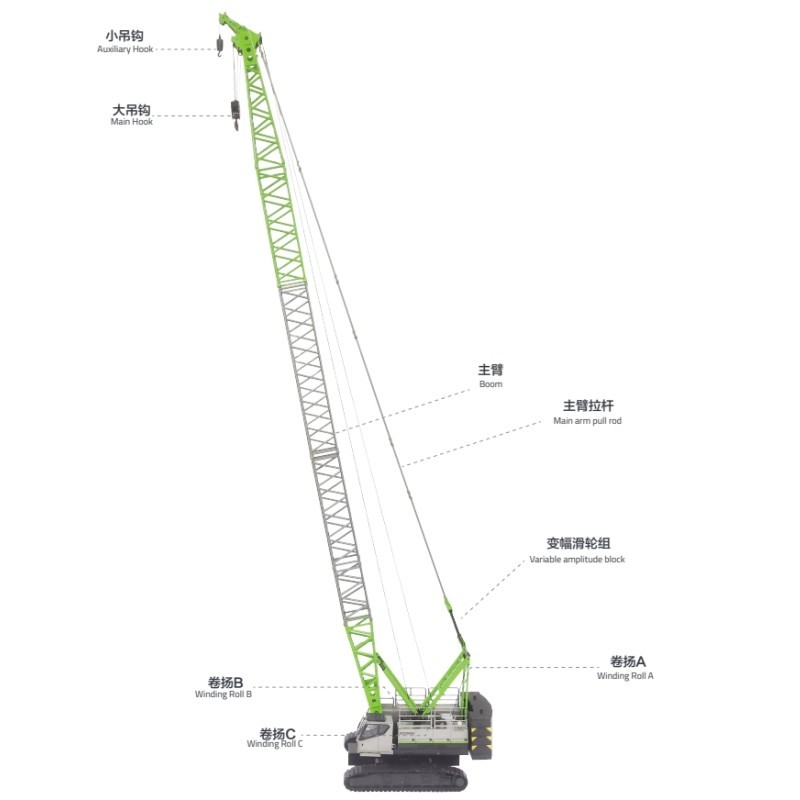 Zoomlion ZOOMLION 1/50 ZCC1000V crawler crane crane alloy engineering model
