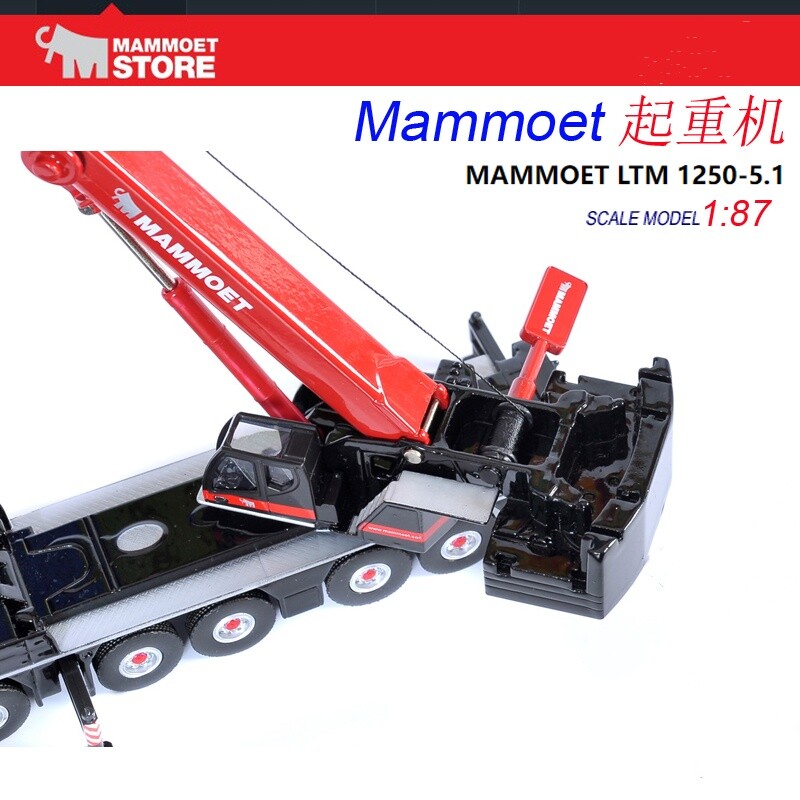 1:87 Mammoet LIEBHERR LTM1250-5.1 Crane Construction Machine Diecast Model