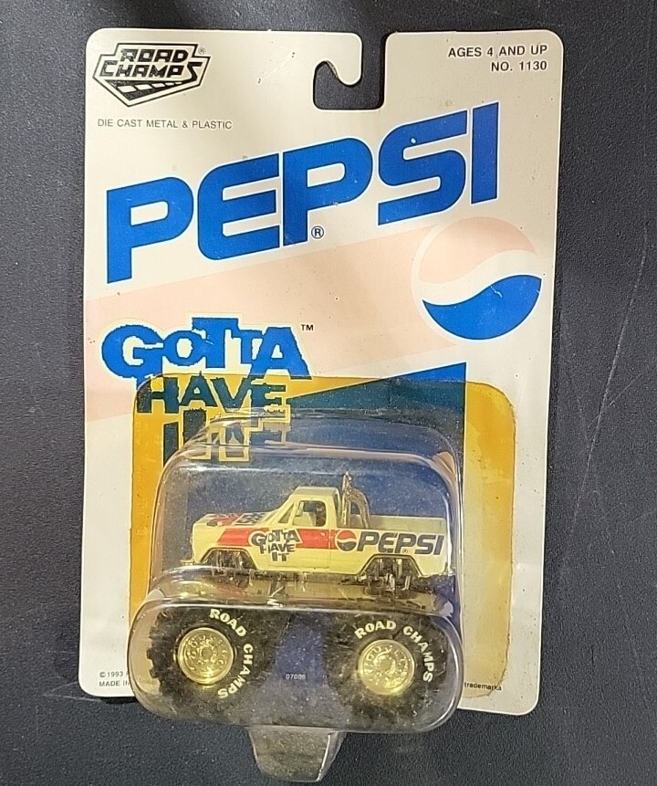 Lot Of 4! VINTAGE ROAD CHAMPS PEPSI GENERATION MONSTER TRUCK SUV MOC HO SCALE