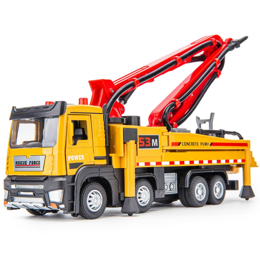 1:50 Concrete Pump Truck Toy Construction Equipment Model Diecast Toy Vehicle