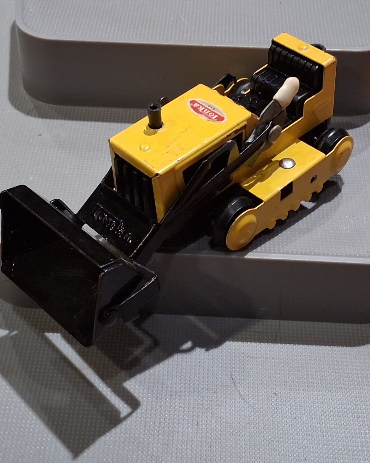 Vintage Tonka Bulldozer Mini Front Loader/Backhoe Yellow & Black Used – Works