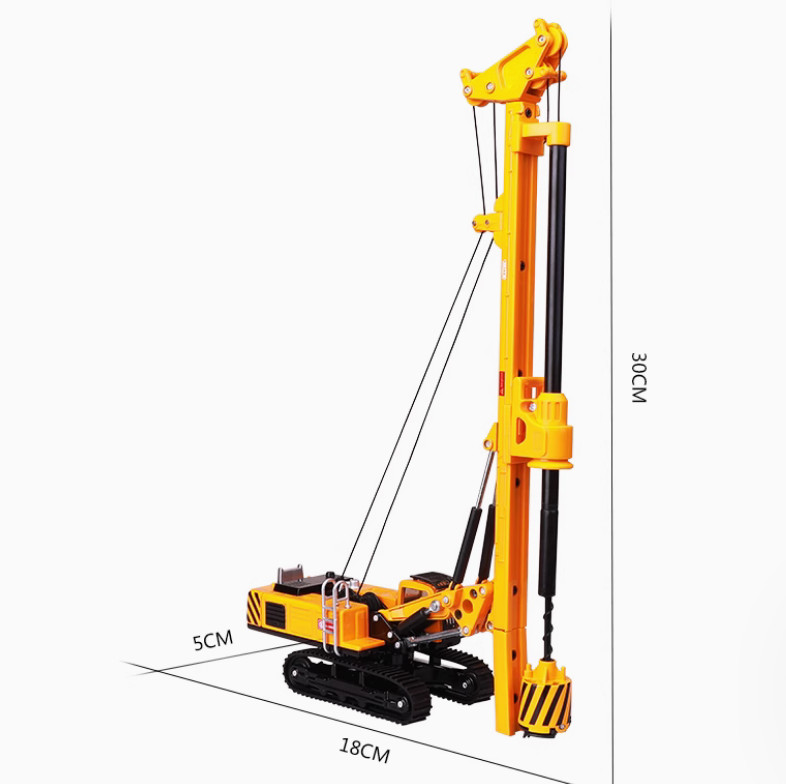 1:64 KDW Rotary Drilling Rig Construction Machine Equipment Diecast Model