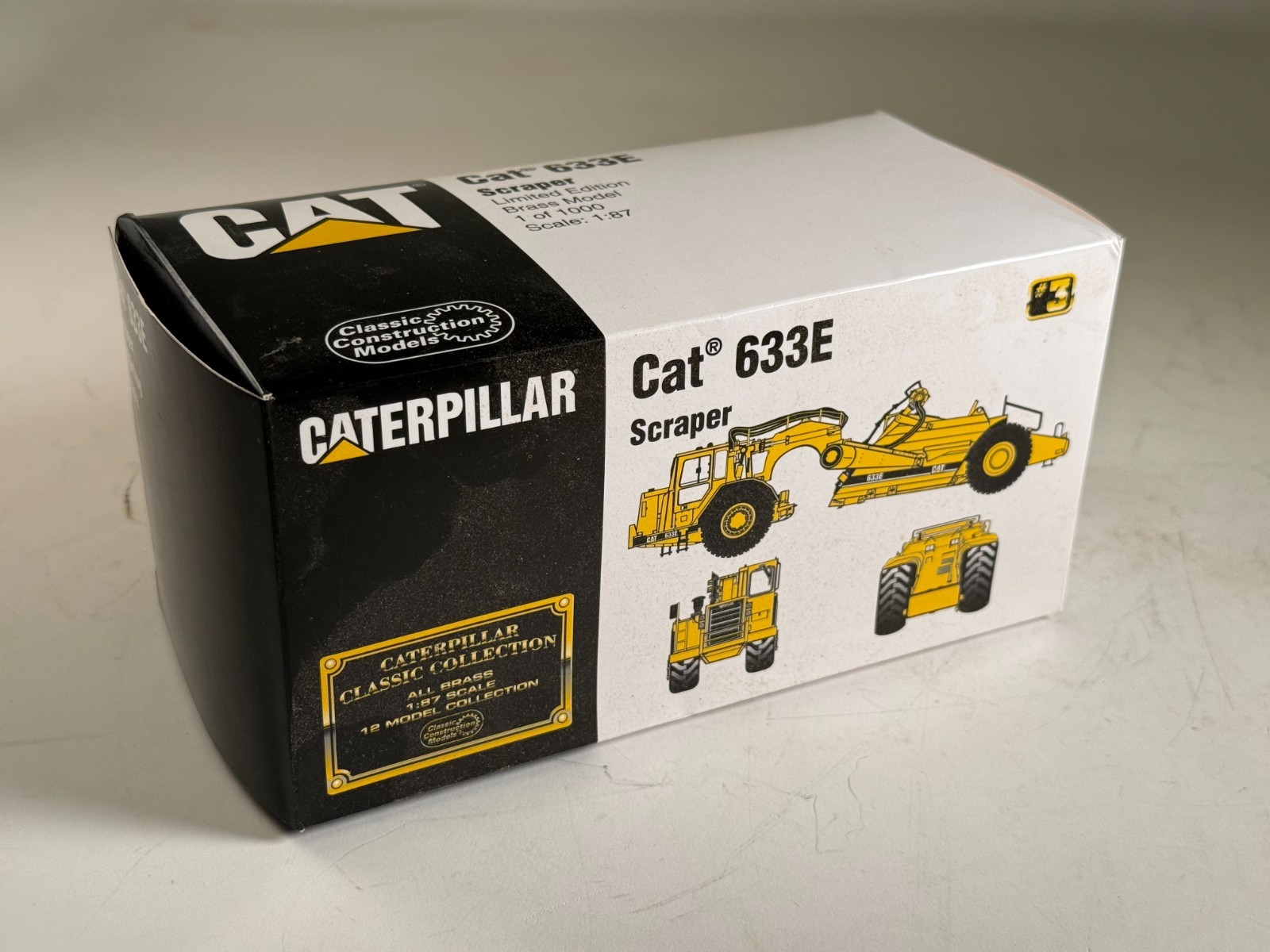 Classic Construction Models CCM Caterpillar Cat 633E Scraper Brass 1:87