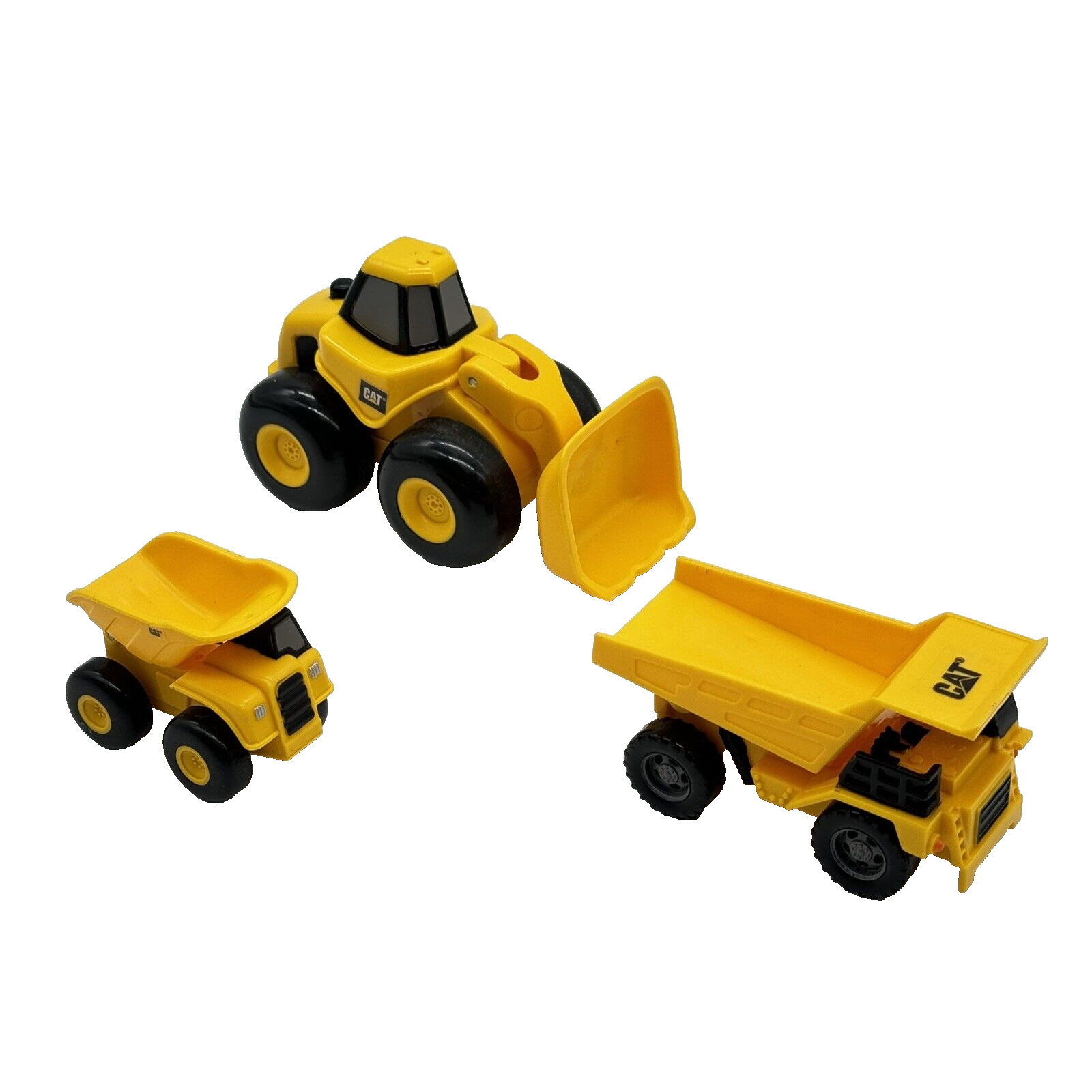 Toy State CAT Dump Truck Tractor Loader Construction Lot 3 EUC
