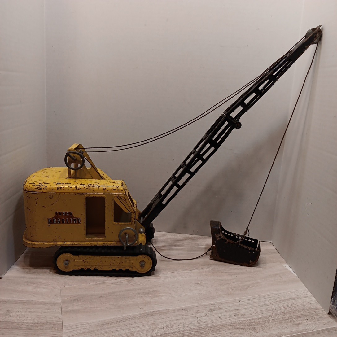 Vintage 1960’s Steel Tonka Drag Line Crane Made In USA
