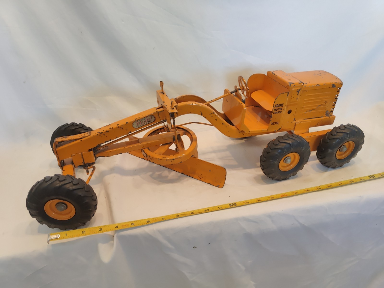 Doepke Model Toys Adams Road Grader Diesel Motor Steel 1950’s Vintage Nice Cond.