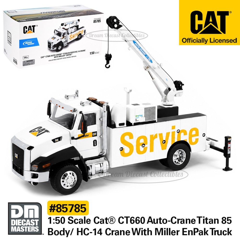 ⭐ 1:50 CAT CT660 AUTO CRANE TITAN 85 BODY SERVICE TRUCK DIECAST MASTERS 85785 ⭐