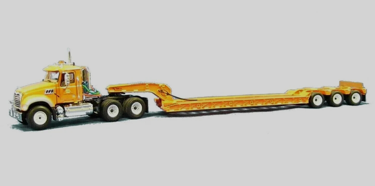 FIRST GEAR 1/50 IOWA DOT ORANGE MACK GRANITE MP w/TALBERT 3-AXLE LOWBOY
