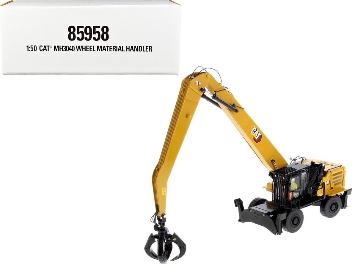 CAT Caterpillar MH3040 Wheel Material Handler with Operator 1/50 Diecast Masters