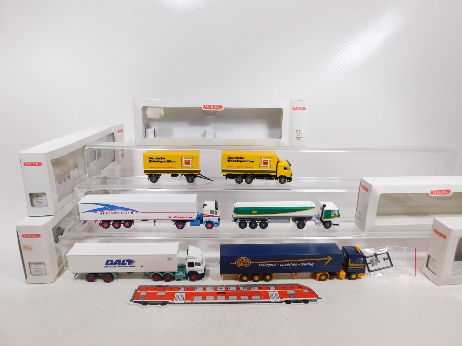 5X Wiking H0 1:87 Lkw 510 573 Mb 518 Scania 523 Iveco 780 Volvo Sg/Mint #Ea392-1