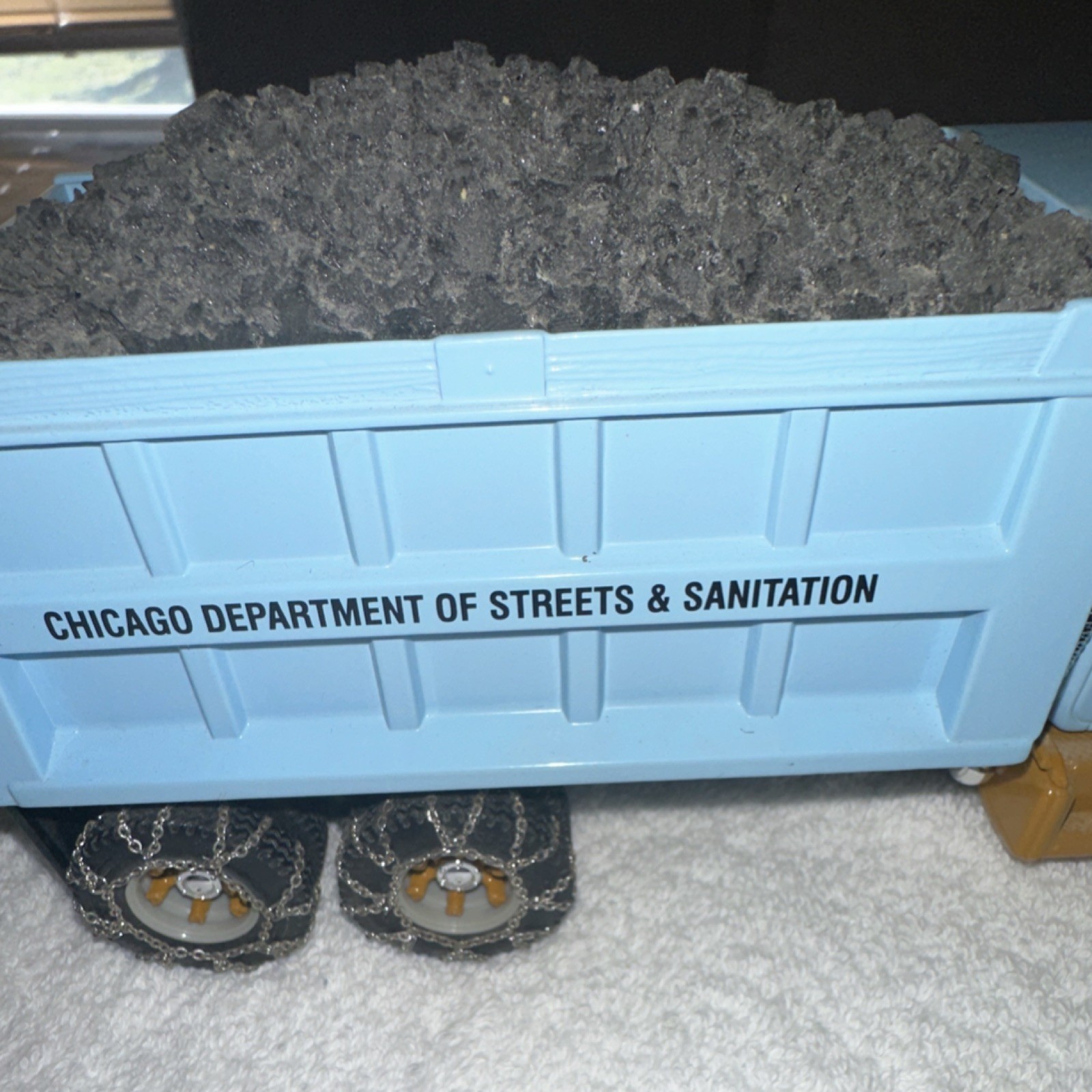 Mack Chicago Dept Streets & Sanitation Dump Truck Snow Plow Blue S11813