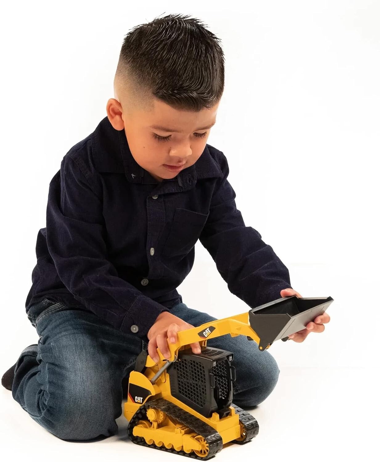 Durable CAT Construction Loader with Adjustable Arm for Kids 3 Years and Up