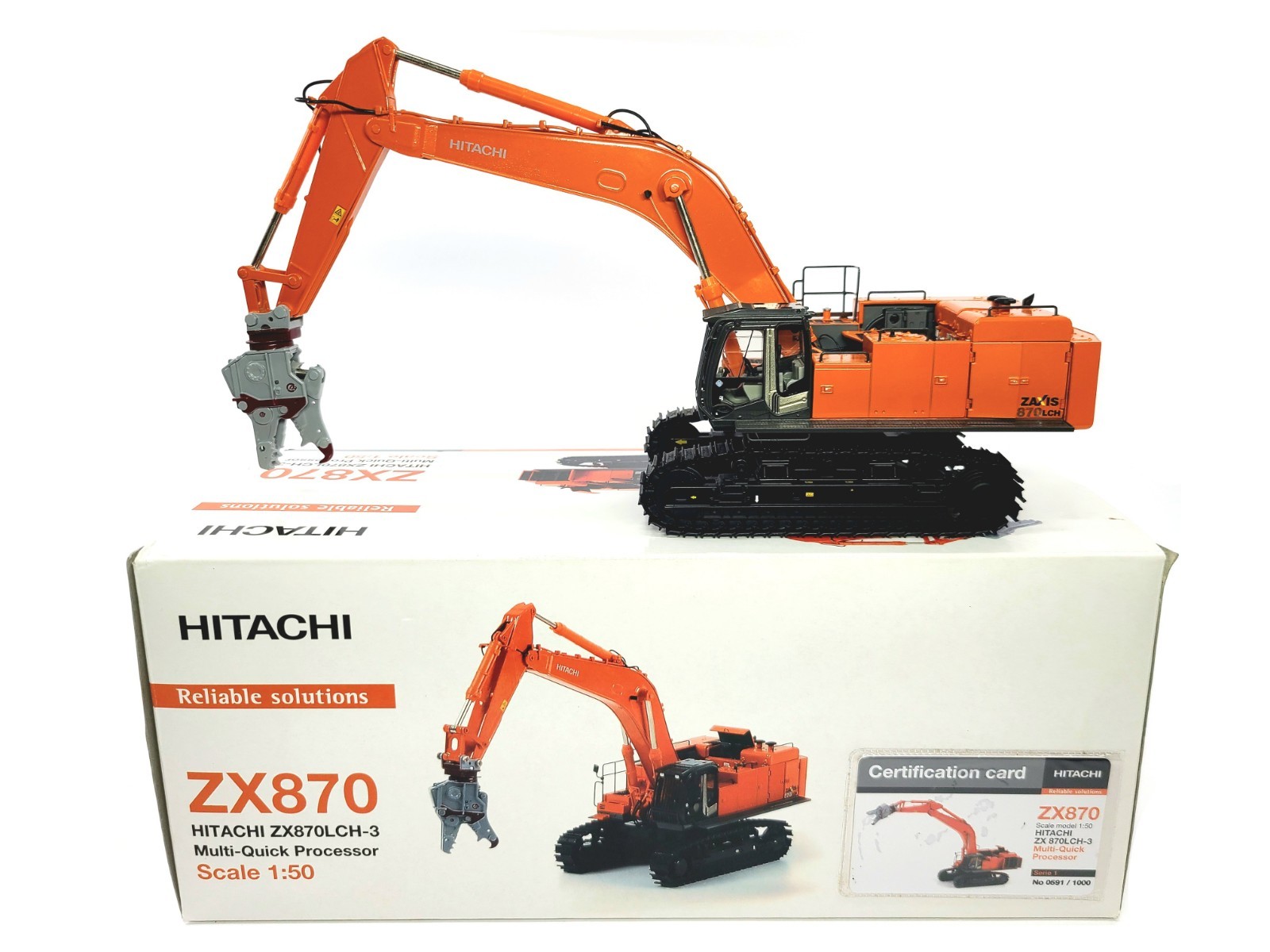 Hitachi ZX870LCH-3 Zaxis Excavator Processor – WSI 1:50 Scale Model #04-1034