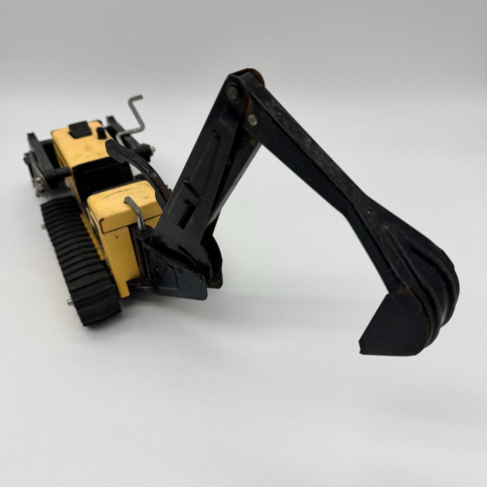 BROKEN Vtg TONKA #41242 Track Backhoe Front Loader Construction Bulldozer Steel