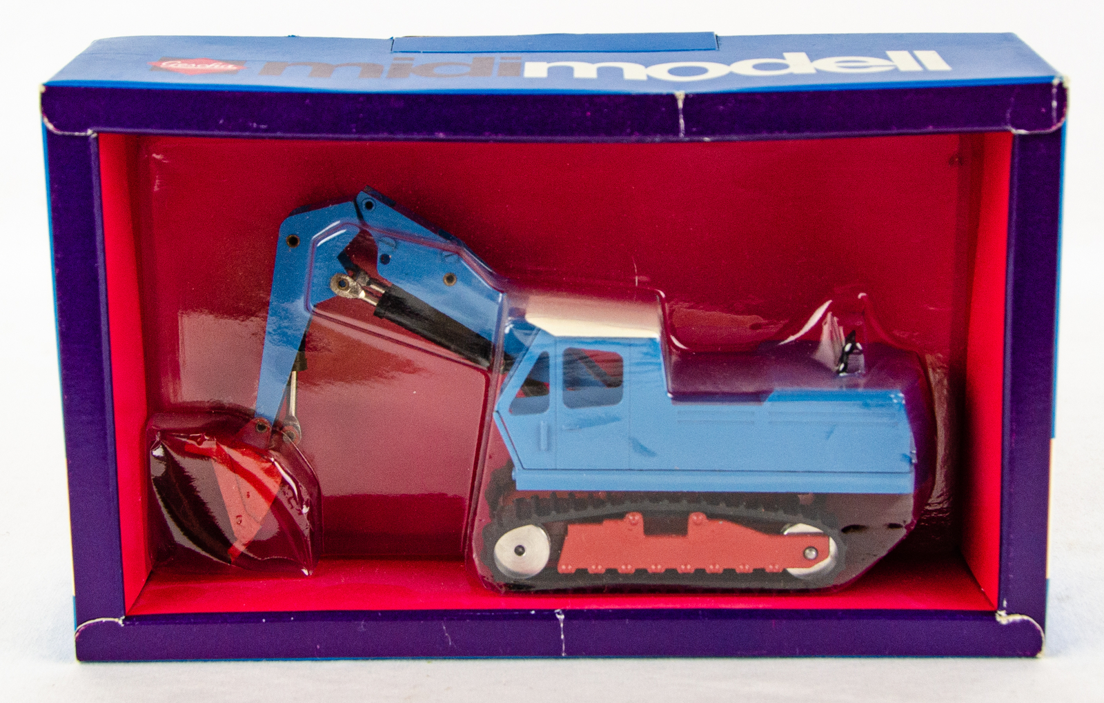Gescha Midi Modell 280 Front End Loader Excavator Blue German 1:50 Diecast Truck