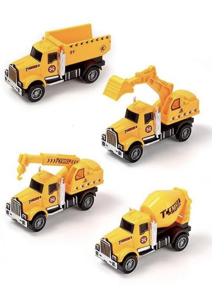 Diecast Construction 🚧 Vehicle Set of 4🚧Mini Model Construction Trucks-New!