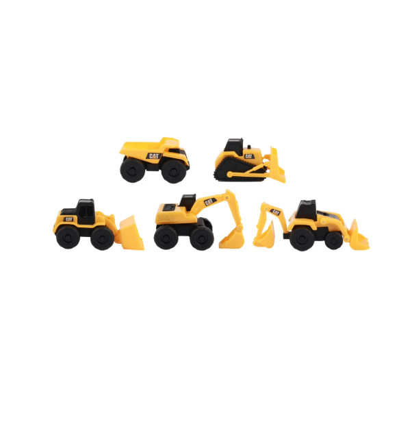 CAT Construction Toys, Little Machines 5pk Truck Toy Set, Includes Dump Truck