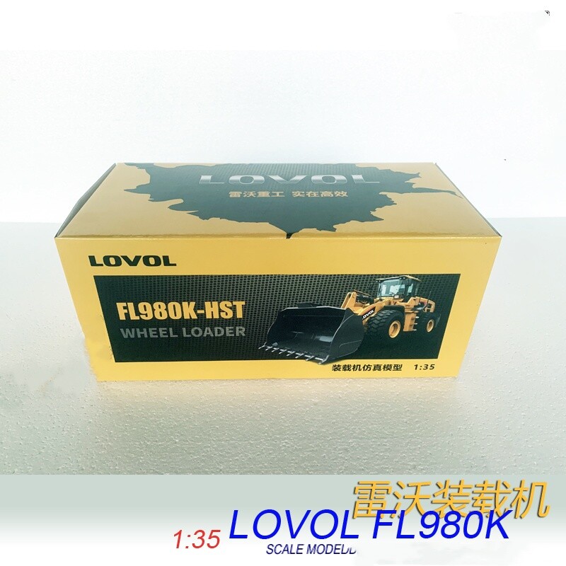 1:35 28CM LOVOL FL980K Dozer Loader Construction Equipment Machine Diecast Model