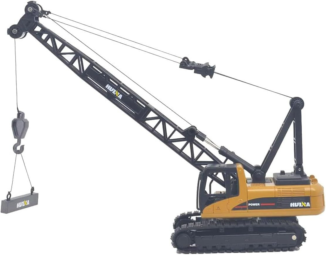 1/50 Scale Metal Diecast Crane Truck Toy for Kids, Crawler Crane Model Vehicle