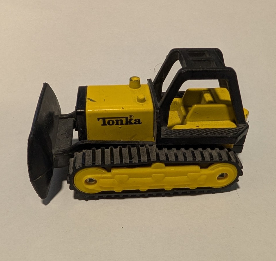 Tonka Tonka Mini Dozer 1:64 Tracked Yellow/Black Construction Vehicle 1994