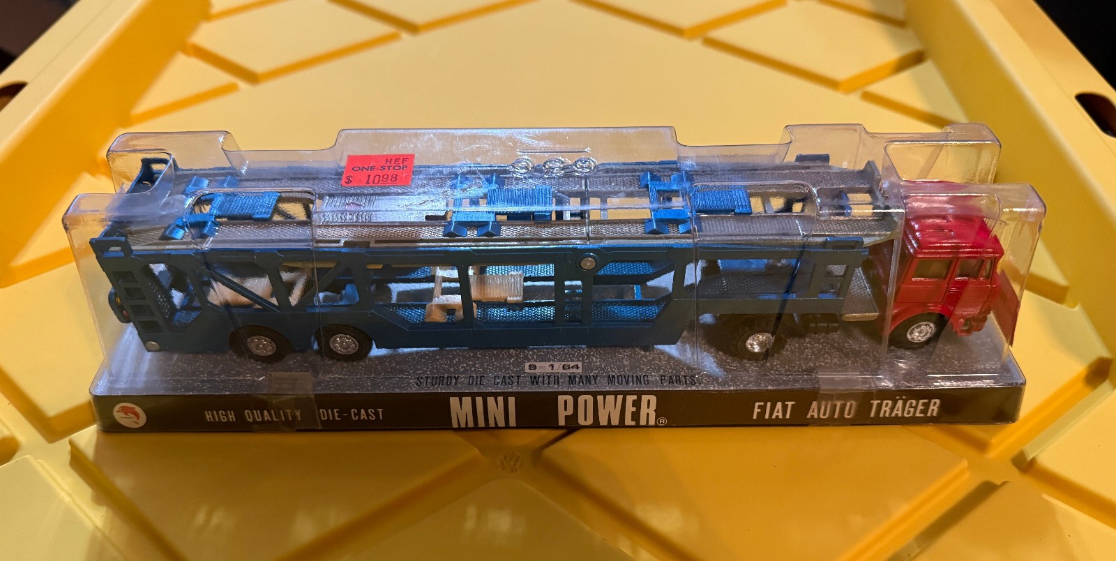 SHINSEI MINI POWER #4636 FIAT CAB & AUTO TRANSPORT TRAILER