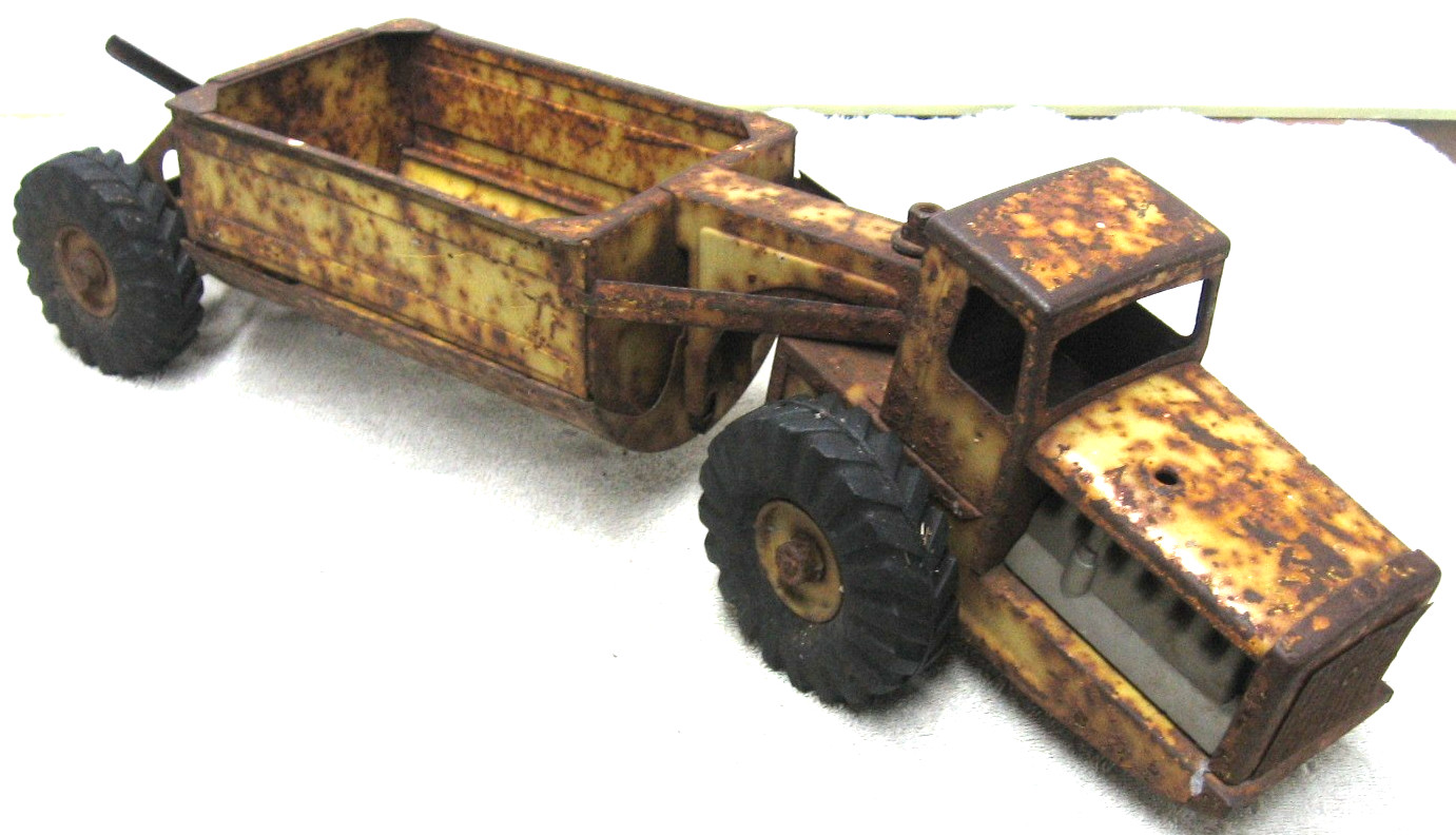 VINTAGE NYLINT TOURNAHAULER BELLY DUMP PRESSED STEEL TOY PARTS / RESTORE BUILDER