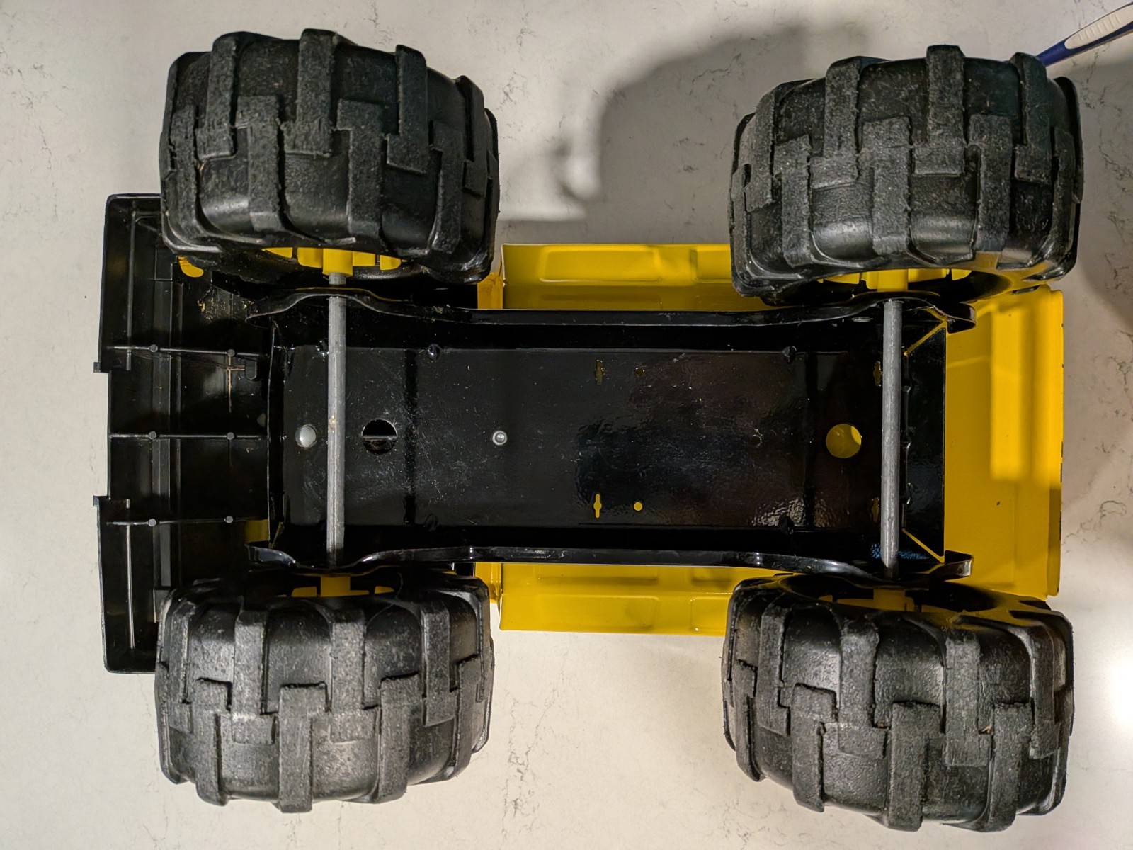 Tonka Mighty Diesel Dump Truck 1993 Yellow Black Classic Steel Construction