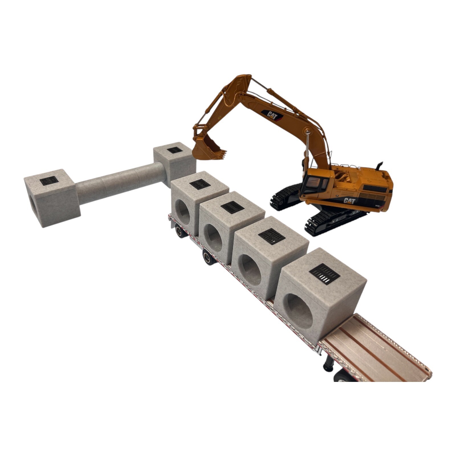 Construction Scale Model Pre Cast Storm Drain Manhole for 48″ Pipe 1/50 96X96x84