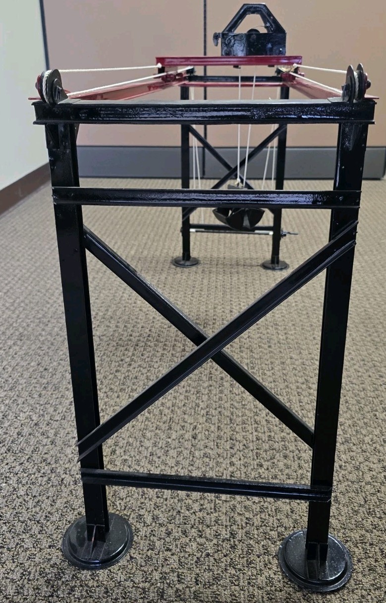 Antique Original 1920’s Buddy L Pressed Steel Overhead Clamshell Crane Set