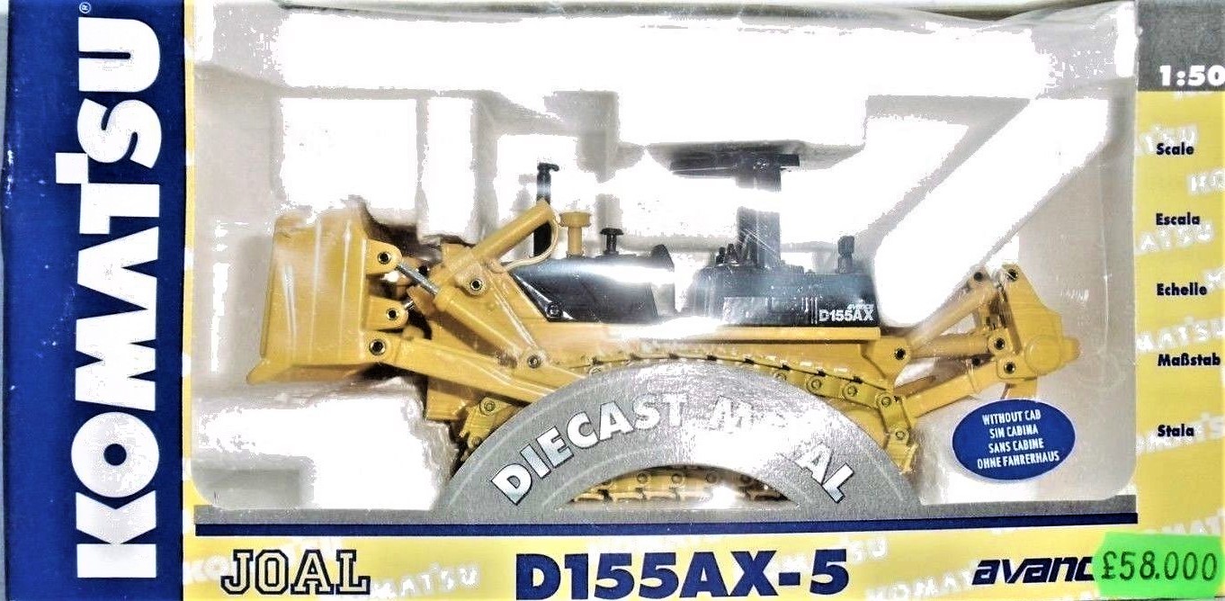Joal 202 Komatsu D155AX-5 Avance Bulldozer w/ROPS 1/50 Die-cast MIB