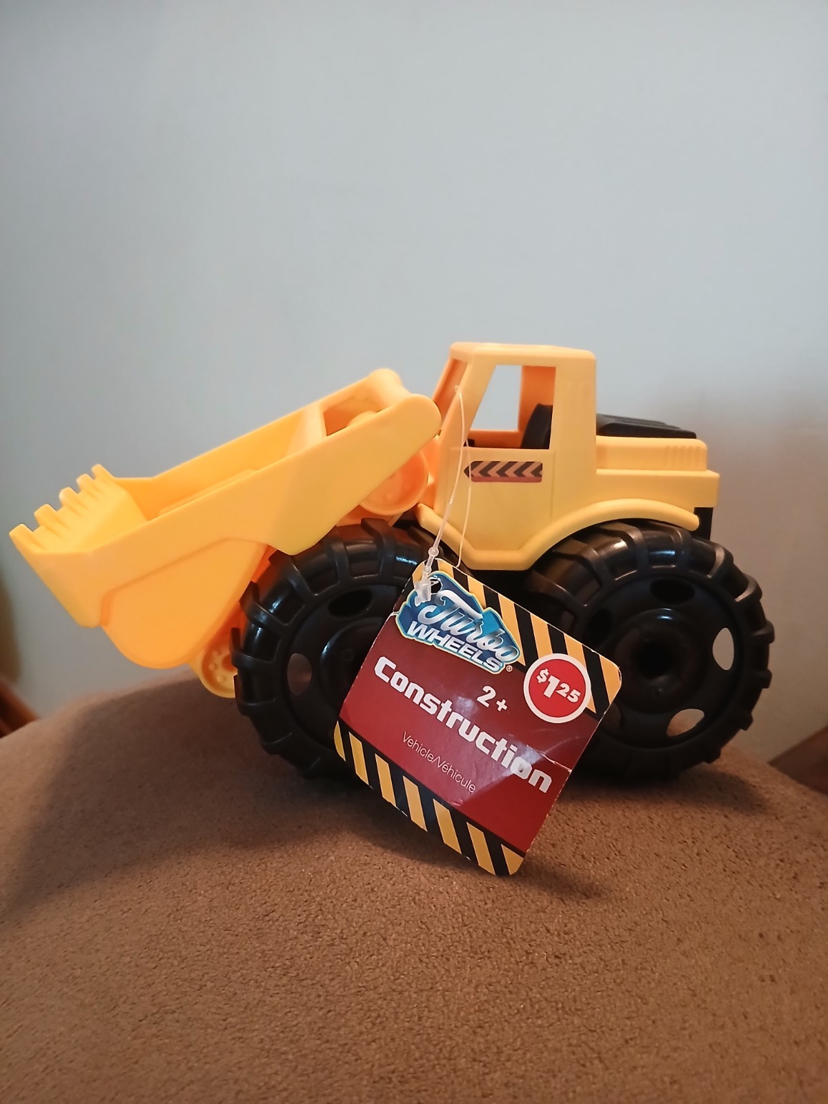 Turbo Wheels Plastic Yellow Construction Vehicle Bulldozer Front Loader