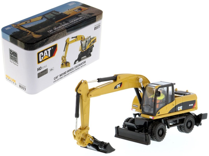 CAT Caterpillar M318D Wheeled Excavator with Operator Series 1/87 Scale HO