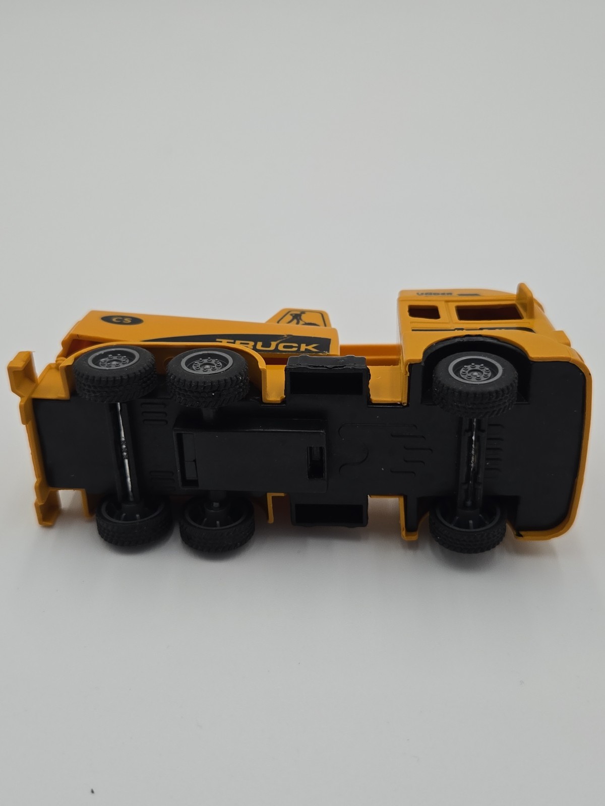 Vintage Yellow Toy Crane Truck Construction Vehicle Hook Boom Battery Operated