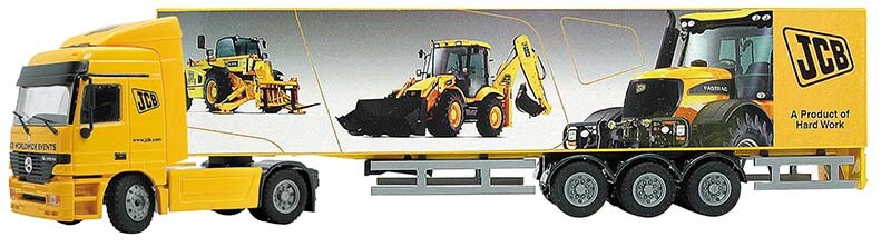 Joal 359 Mercedes-Benz Semi-Tractor w/JCB Box Van Trailer 1/50 Die-cast MIB