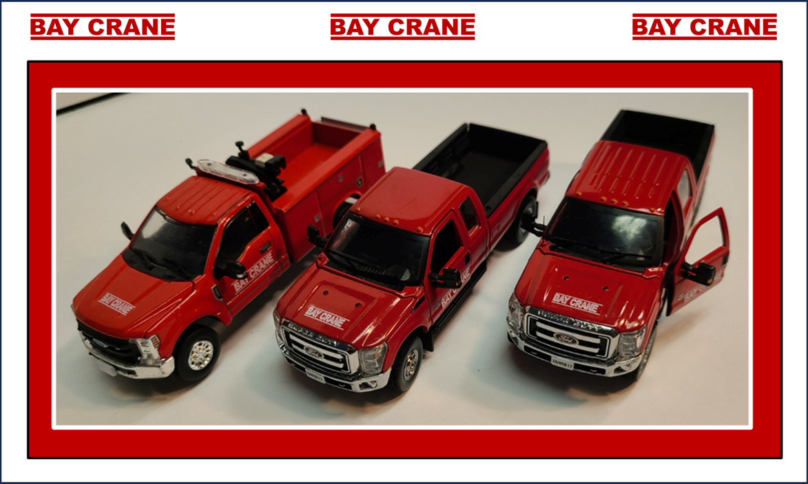 1/50 Bay Crane 2 x F-250 Pick Ups + 1 x F-350 Service Truck- FREE SHIPPING !!!