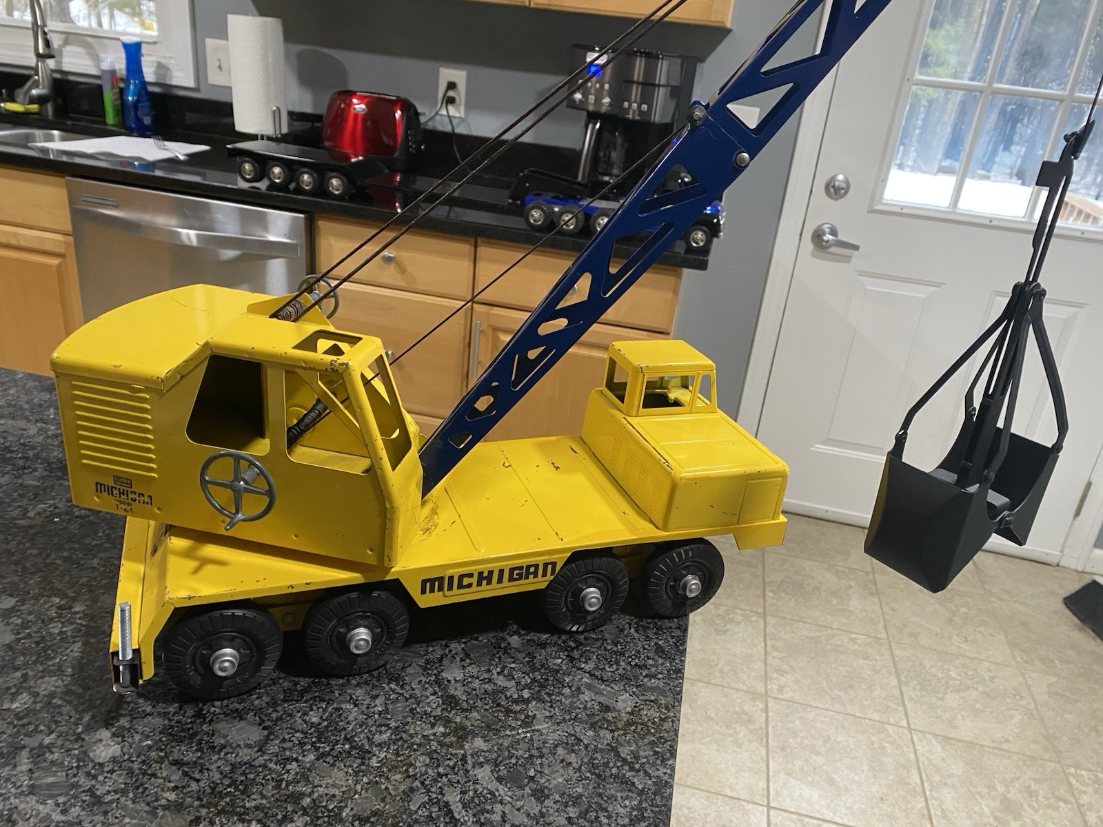 Vintage Nylint Rare Michigan T 24 Quad Axle custom Crane Construction Equipment