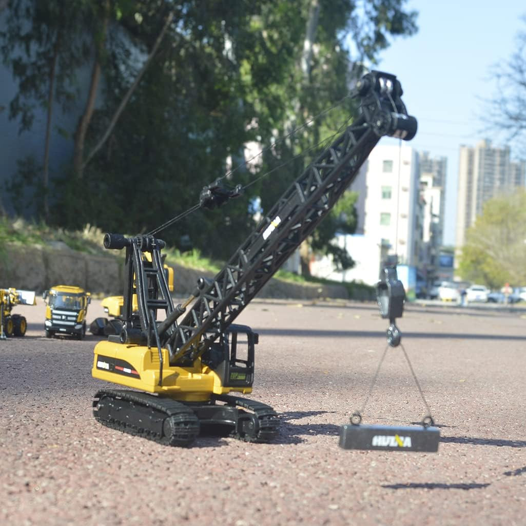 1/50 Scale Metal Diecast Crane Truck Toy for Kids, Crawler Crane Model Vehicle
