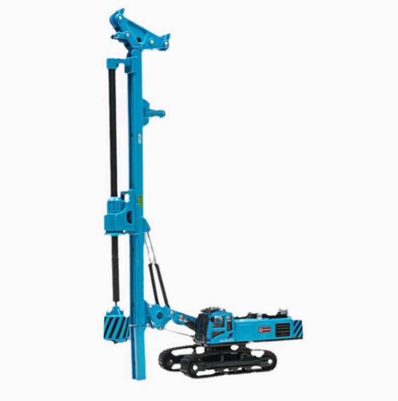 1:64 KDW Rotary Drilling Rig Construction Machine Equipment Diecast Model Blue