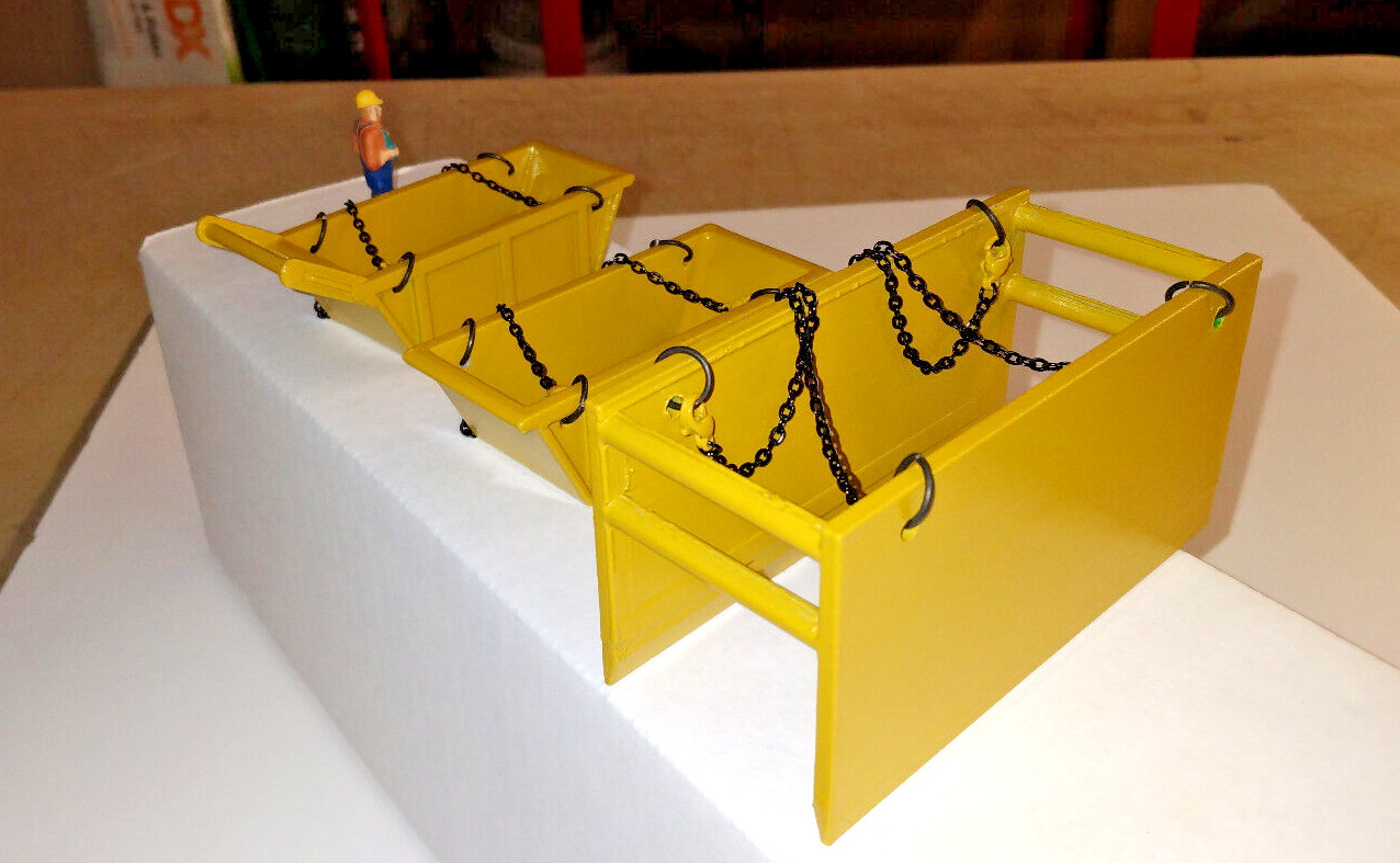 3D Trench, Bedding, Yard Box Set Metal Lift Slings Authentic New Cat Yellow 1/50