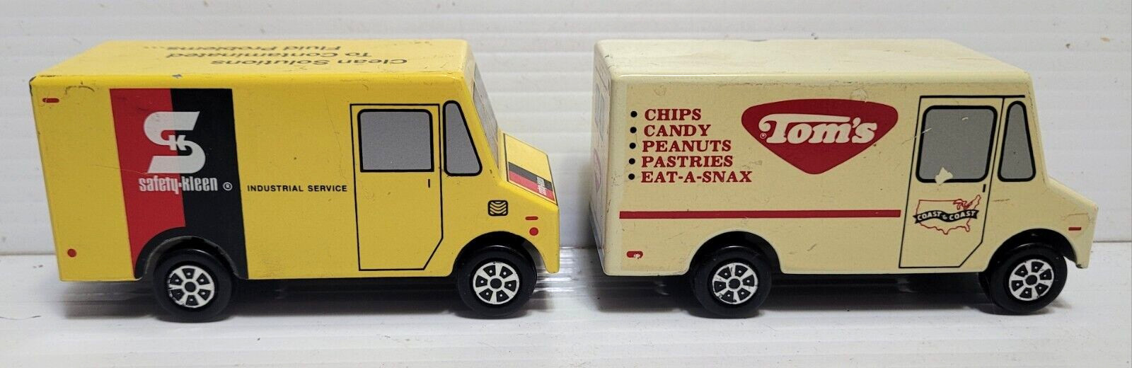 VINTAGE RALSTOY “SAFETY KEEN” & “TOMS” DELIVERY BOX VAN DIE CASTS