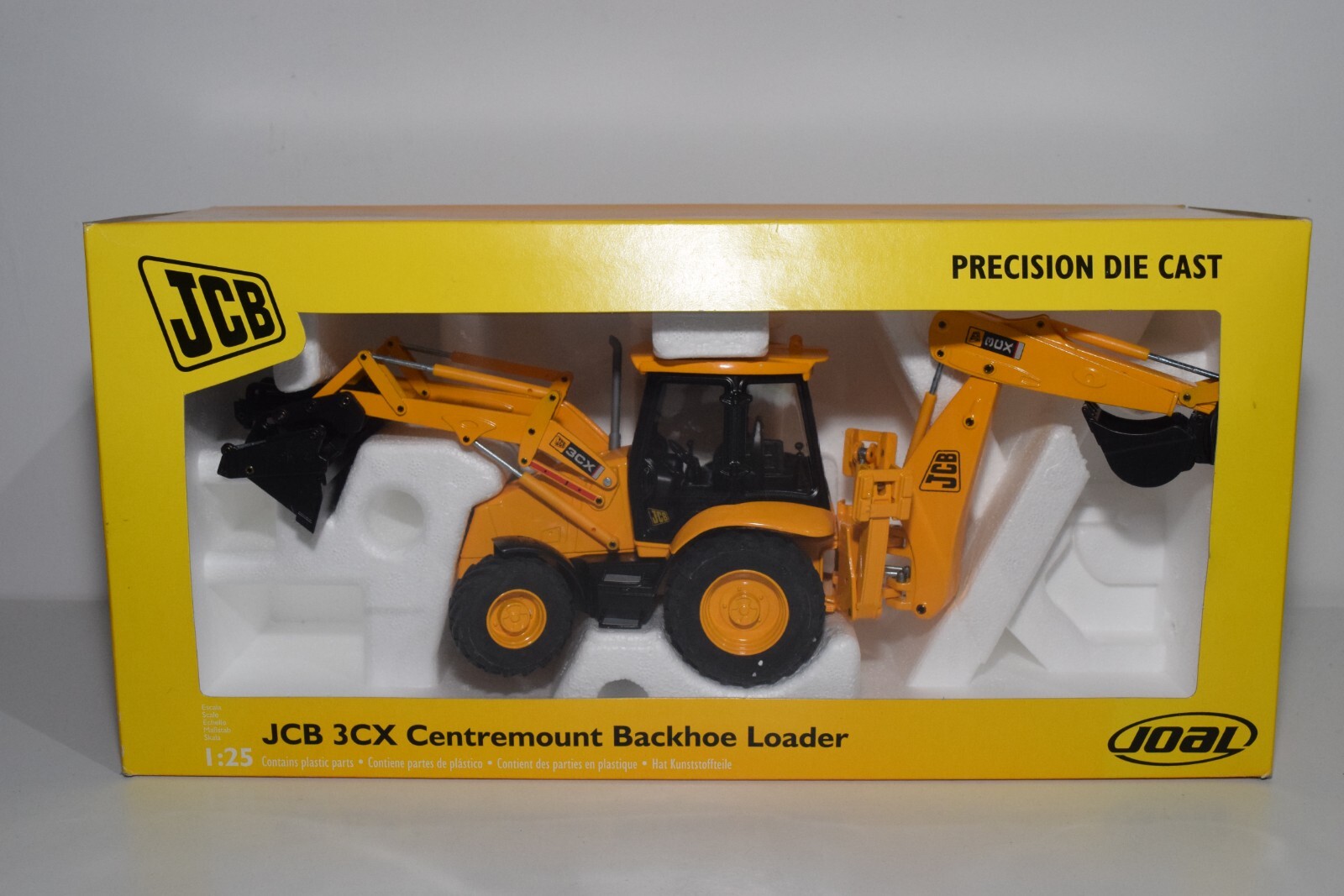 B4 1:25 JOAL 189 JCB 3CX CENTREMOUNT BACKHOE LOADER CRANE SHOVEL MIB VERY RARE!