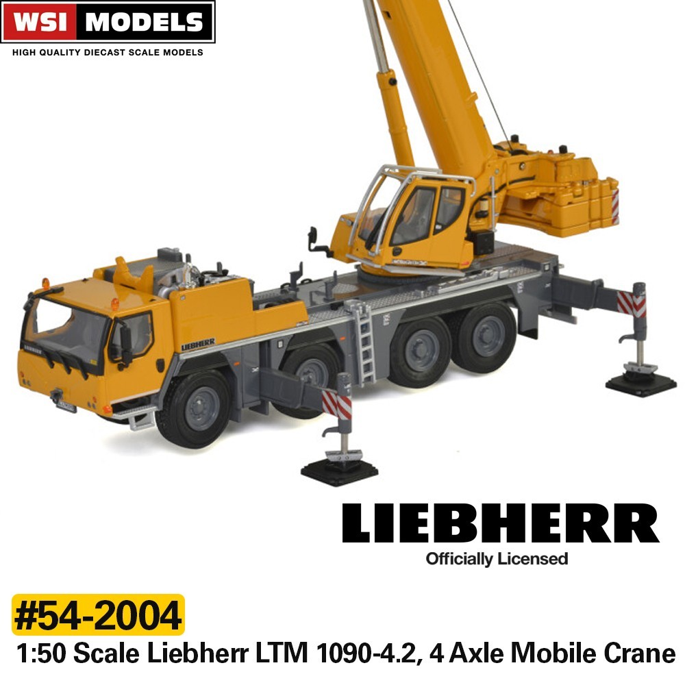 ⭐1:50 SCALE LIEBHERR LTM 1090-4.2 4 AXLE MOBILE CRANE PREMIUM LINE WSI 54-2004 ⭐