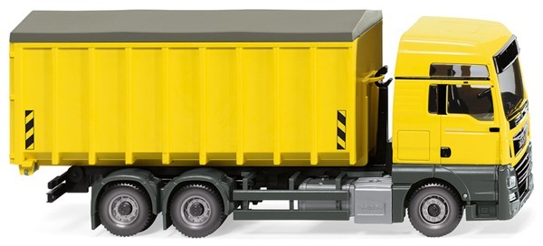 Wiking 1/87 MAN TGX Euro 6c with Meiller Roll-Off Dump Container #067205📌USA