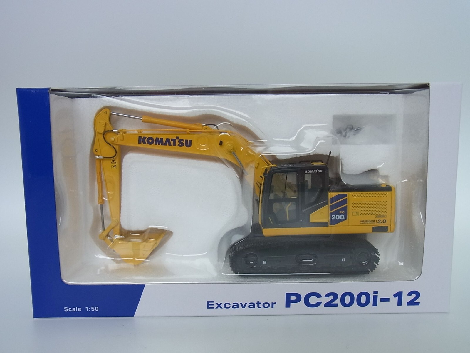 KYOWA Komatsu PC200i-12 Hydraulic Excavator 1/50 Diecast Model Japan Yellow Buck