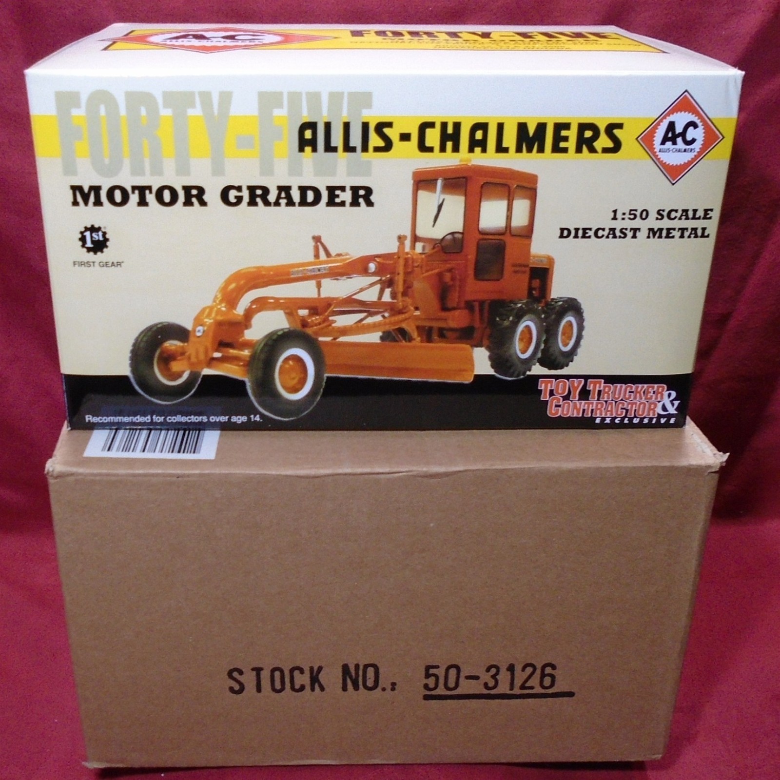 First Gear 1/50 Allis-Chalmers Forty-Five Motor Grader 50-3126 New In Box 2008