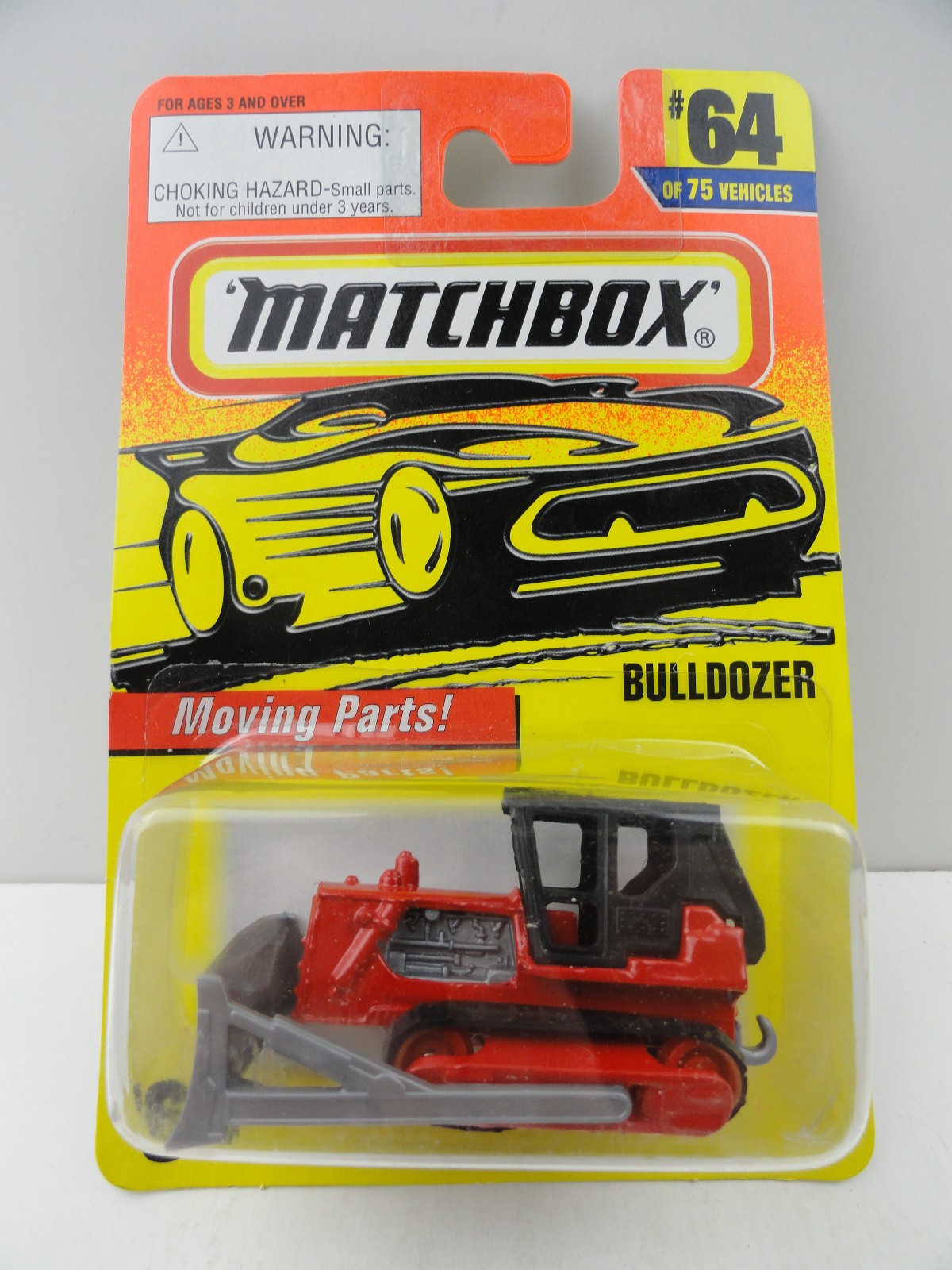 1997 Matchbox #64 Bulldozer (Red)