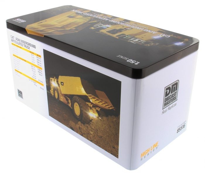 DIECAST MASTERS – CATERPILLAR AD60 dumper tunnel boring machine with driver and box met…