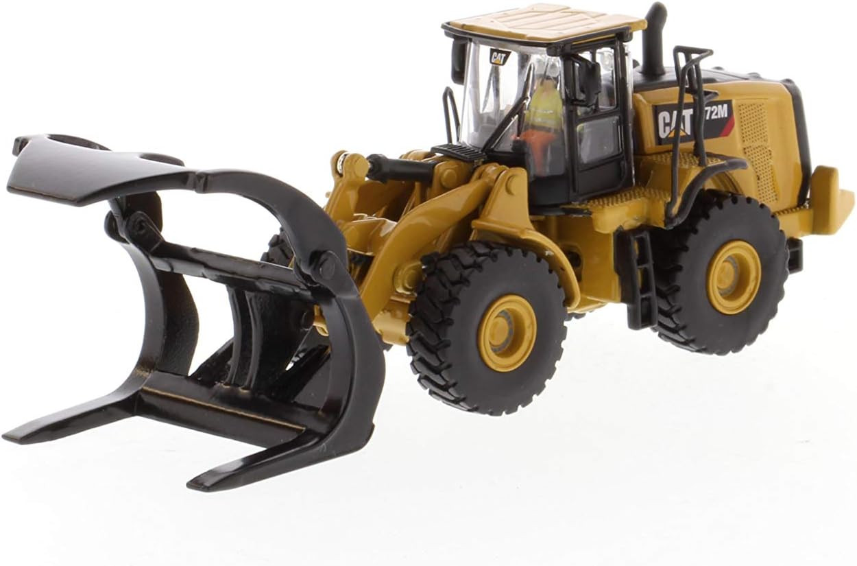 CAT Caterpillar 972M Wheel Loader with Log Fork and Operator High Line Series 1/